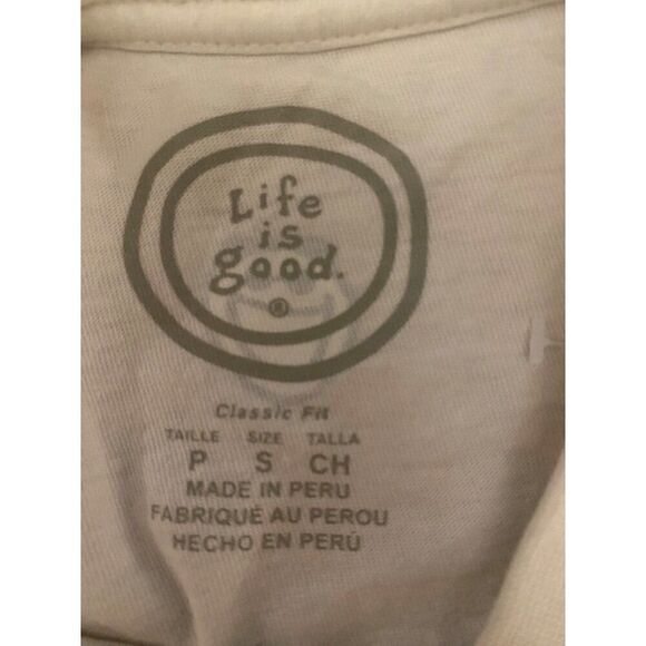 Life Is Good "Stay Cool" Graphic T-Shirt White Short Sleeve Cotton Men's Size M - Picture 7 of 8